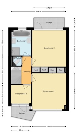 Floorplan - Oranjeplantsoen 9, 2411 XA Bodegraven